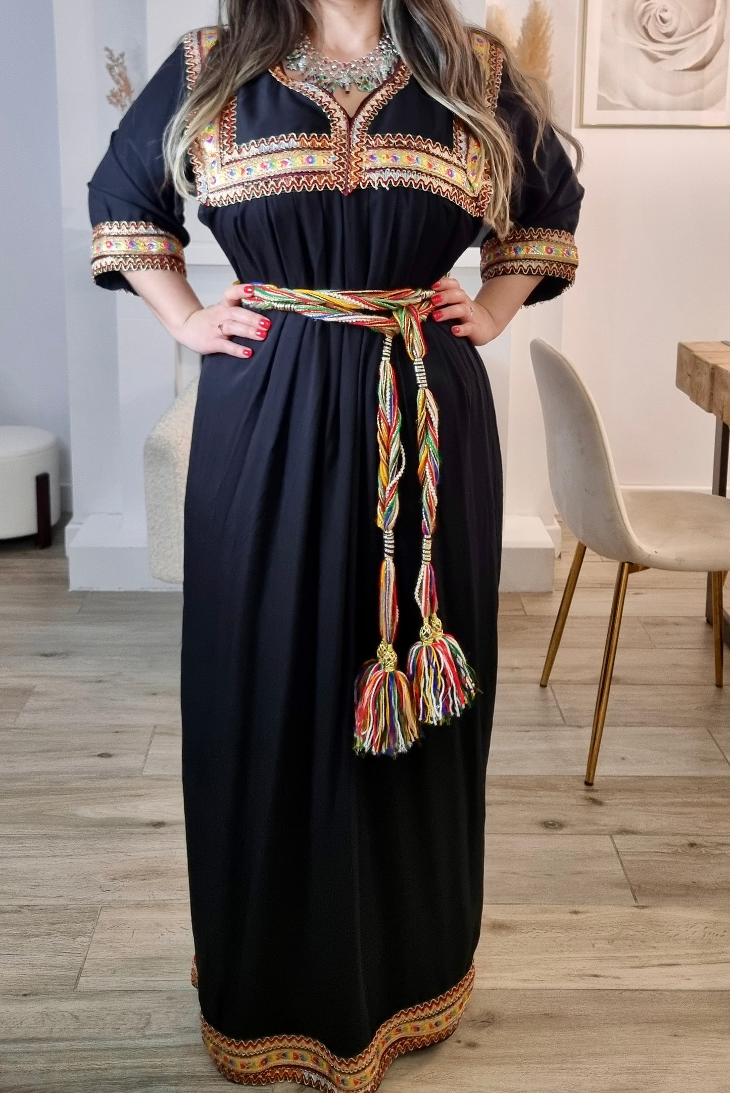 Robe kabyle noire « Thiziri »