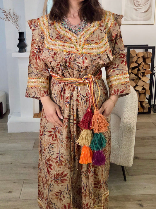 Robe kabyle manches longues 