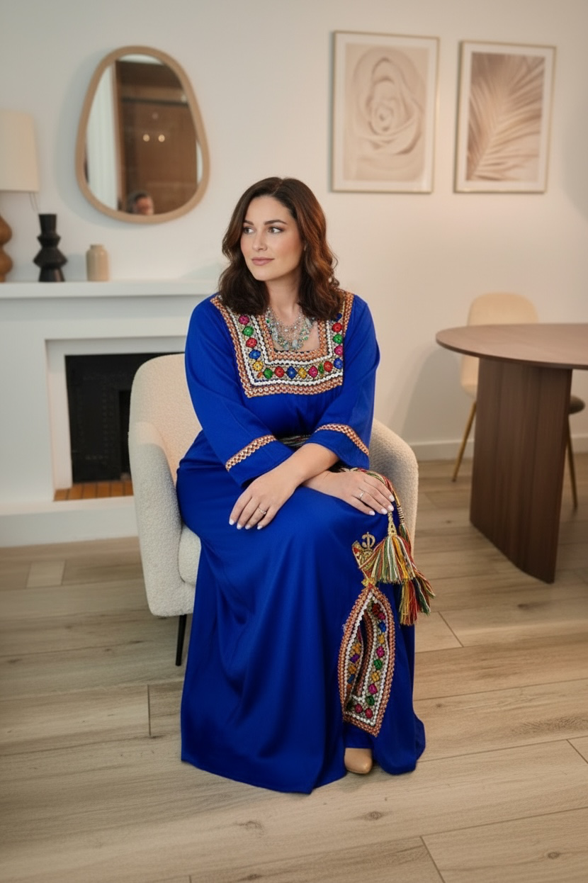 Robe kabyle Leyna – élégance traditionnelle et confort