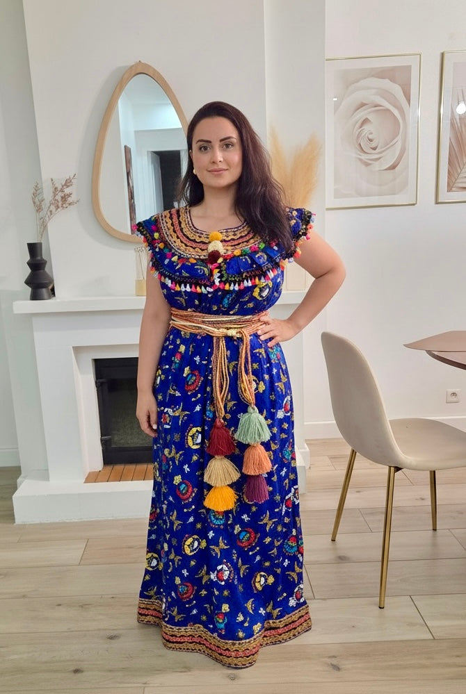 Robe kabyle été bleue