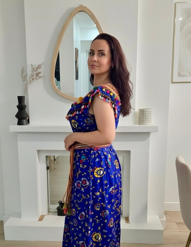 Robe kabyle été bleue