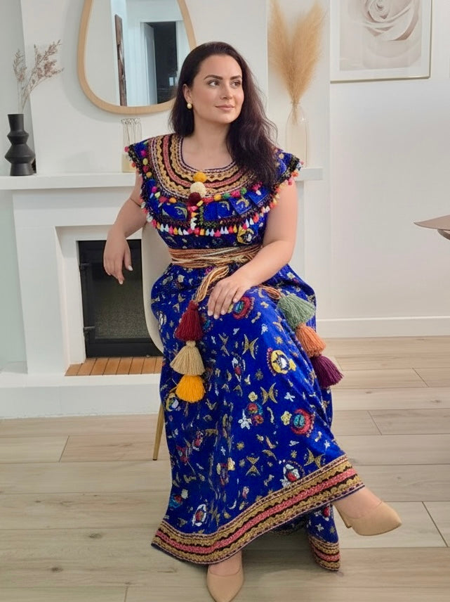 Robe kabyle été bleue
