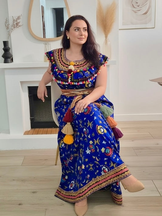 Robe kabyle été bleue