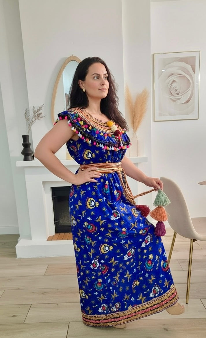 Robe kabyle été bleue