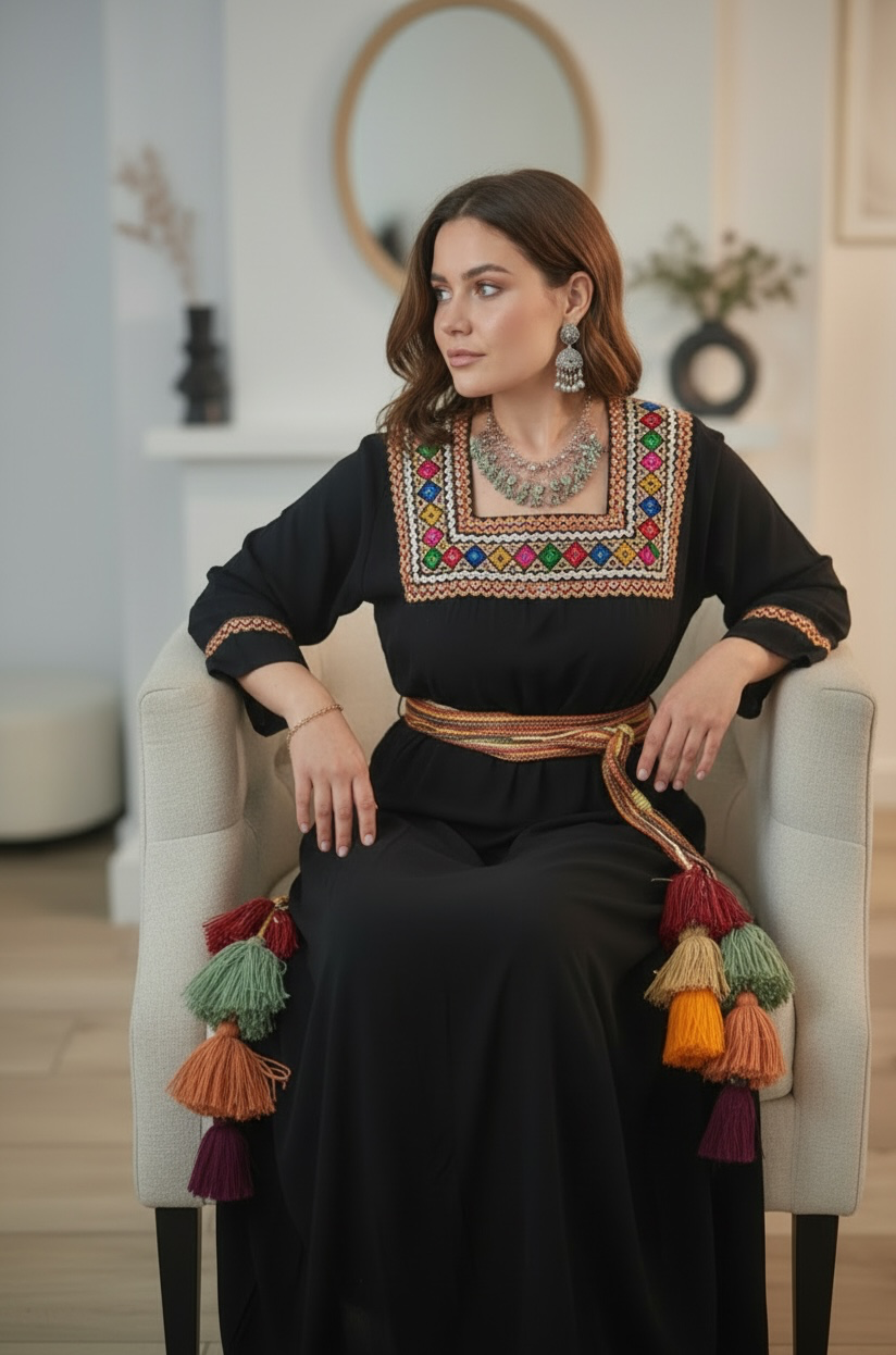 Robe kabyle Leyna – élégance traditionnelle et confort