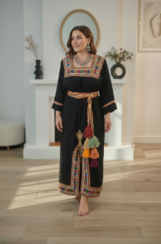 Robe kabyle Leyna – élégance traditionnelle et confort