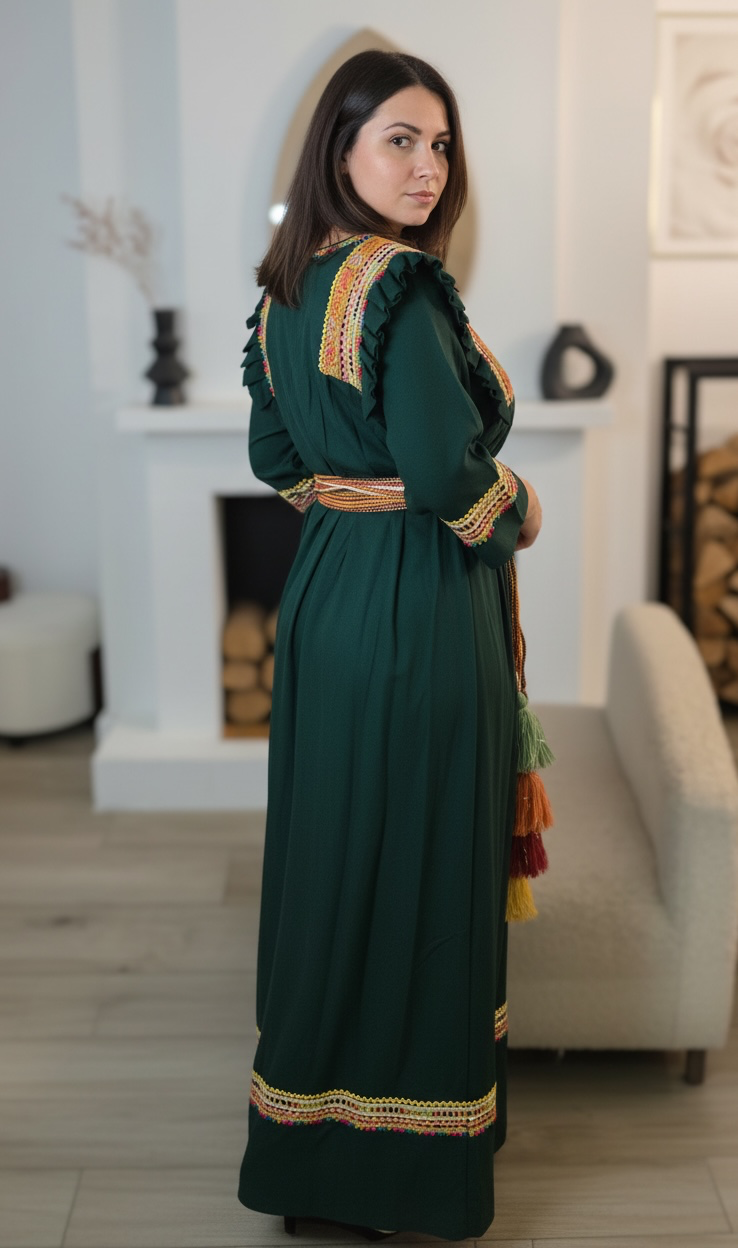 Robe kabyle verte – simple et élégante pour toutes les occasions