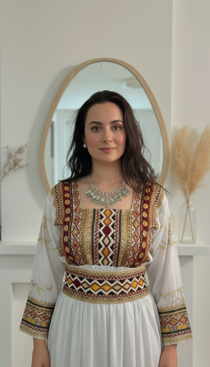 Robe Kabyle rose brillante de soirée
