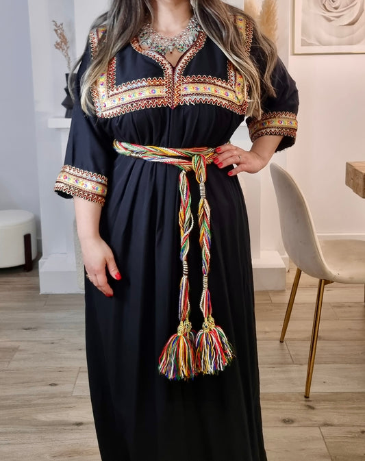 Robe kabyle noire « Thiziri »