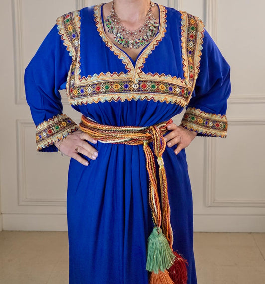 Robe kabyle bleue grande taille