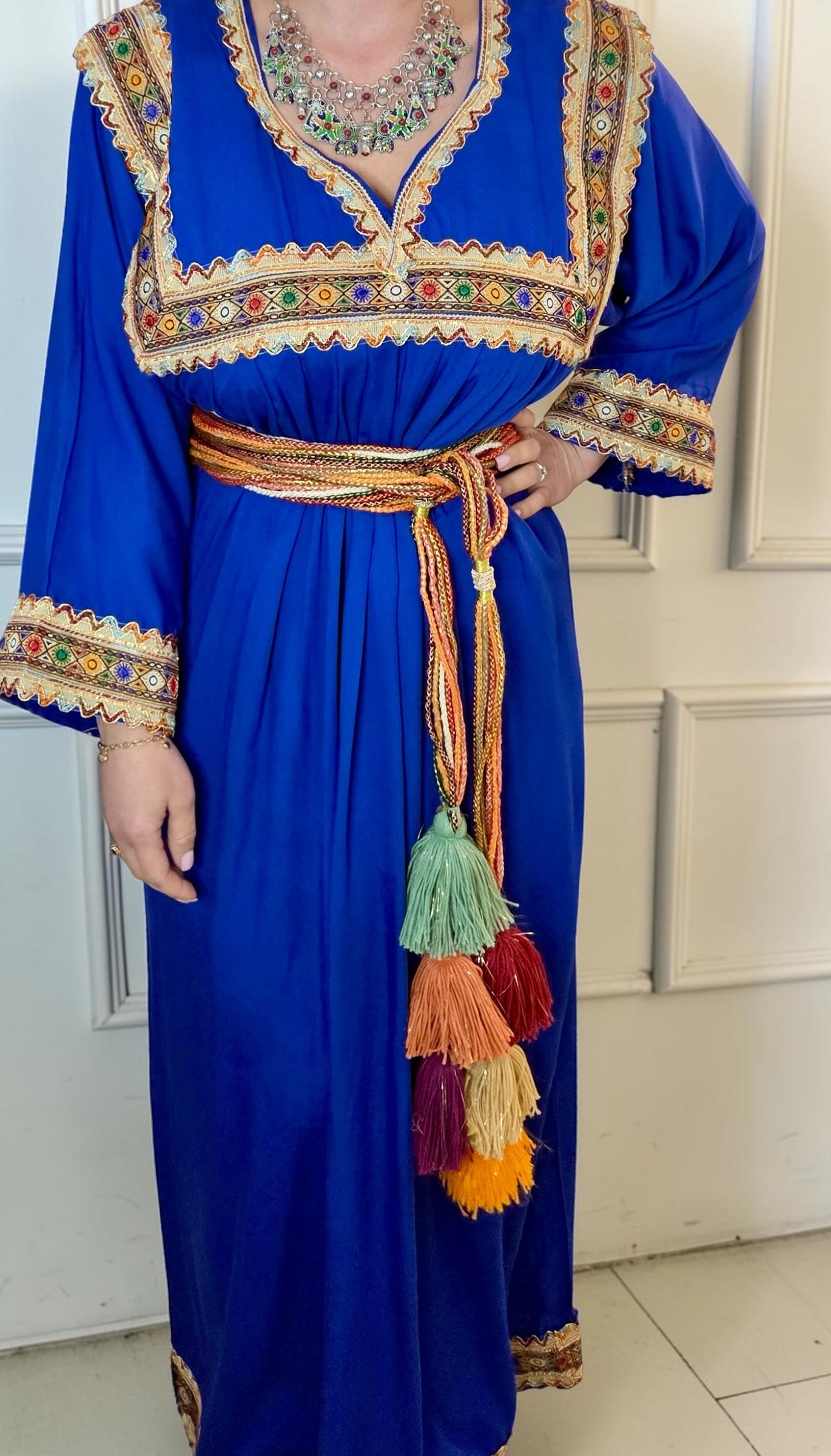 Robe kabyle bleue grande taille