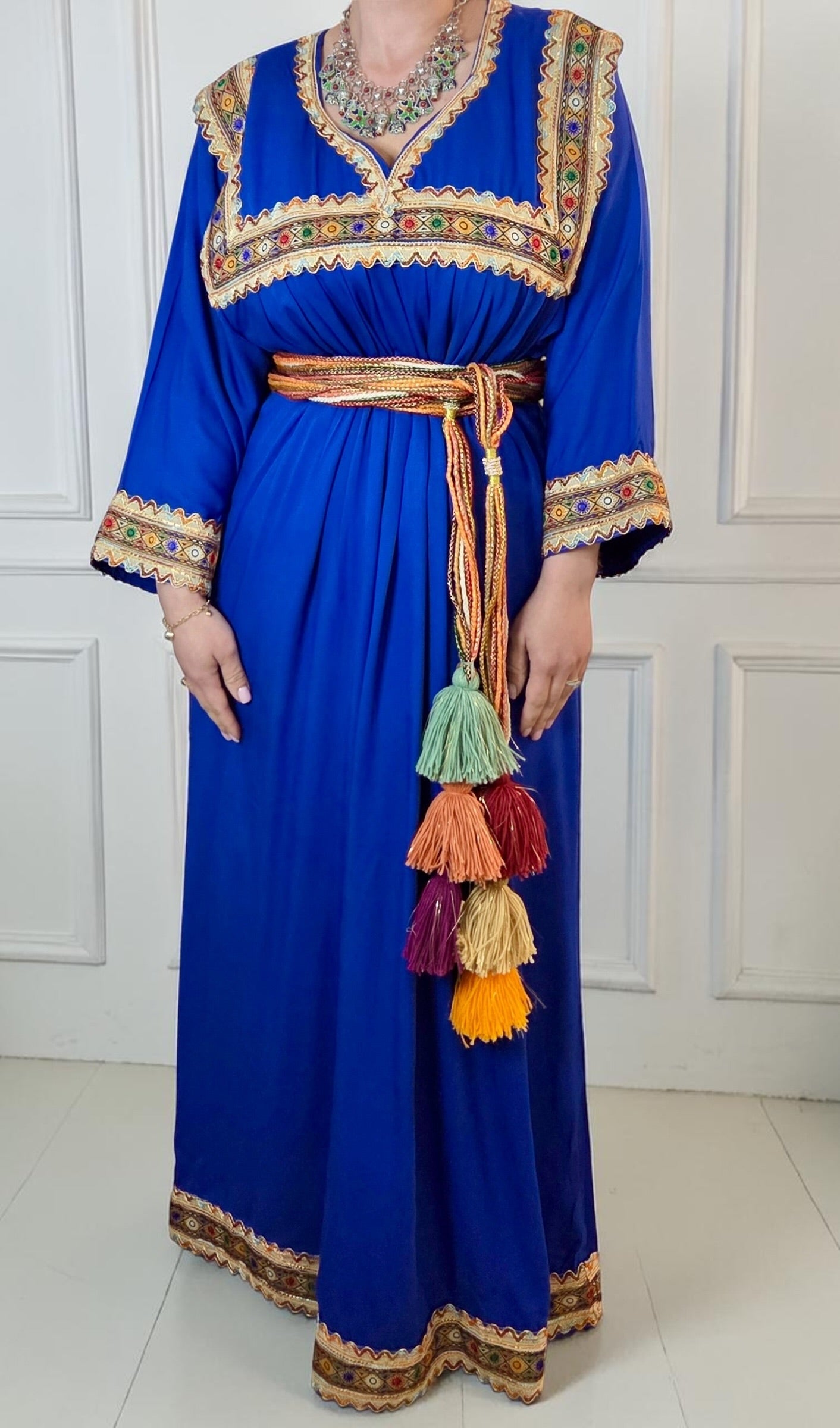 Robe kabyle bleue grande taille